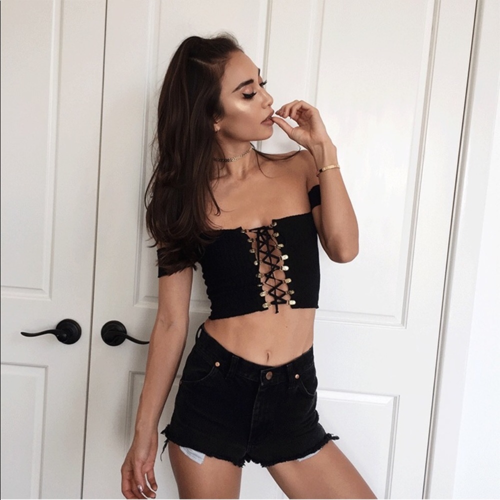 Lace up top
